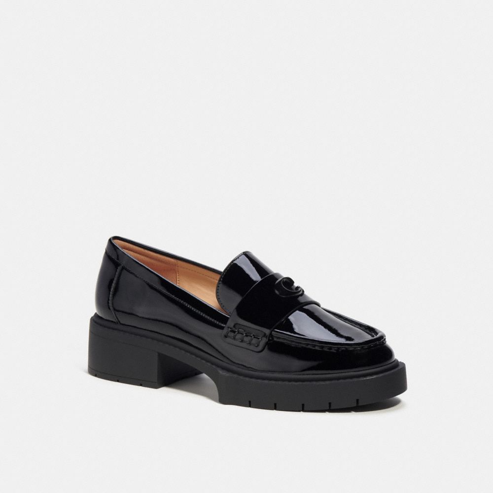 Coach Leah Loafer Platte Schoenen Dames Zwart | BP7062843