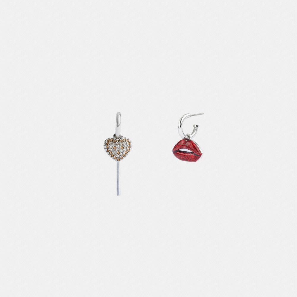 Coach Lollipop And Lips Mismatch Earrings Sieraden Dames Zilver Gekleurd | BQ1806739