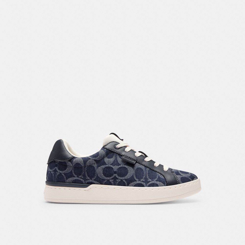 Coach Lowline Low Top Sneaker In Signature Denim Sneakers Dames Blauw | FM7146923