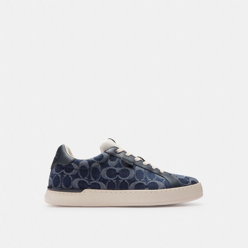 Coach Lowline Low Top Sneaker In Signature Denim Sneakers Heren Blauw | HJ0237815