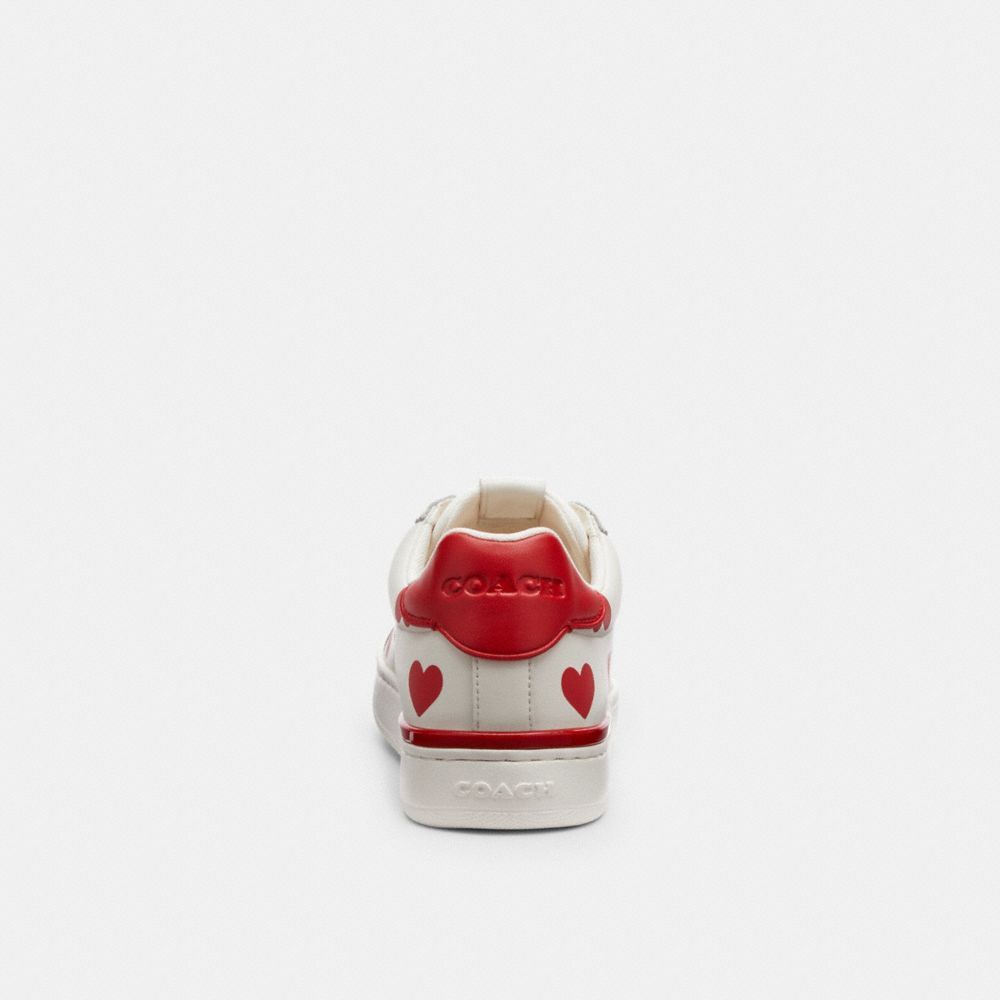 Coach Lowline Low Top Sneaker With Valentine's Print Sneakers Dames Rood | LI6485372