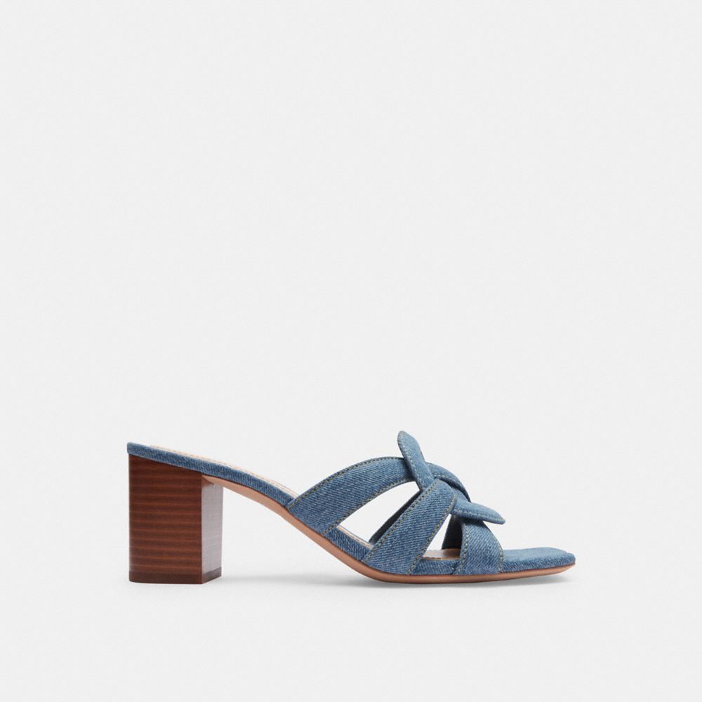 Coach Nikki Sandal Hakken Dames Indigo Blauw | QI1956432