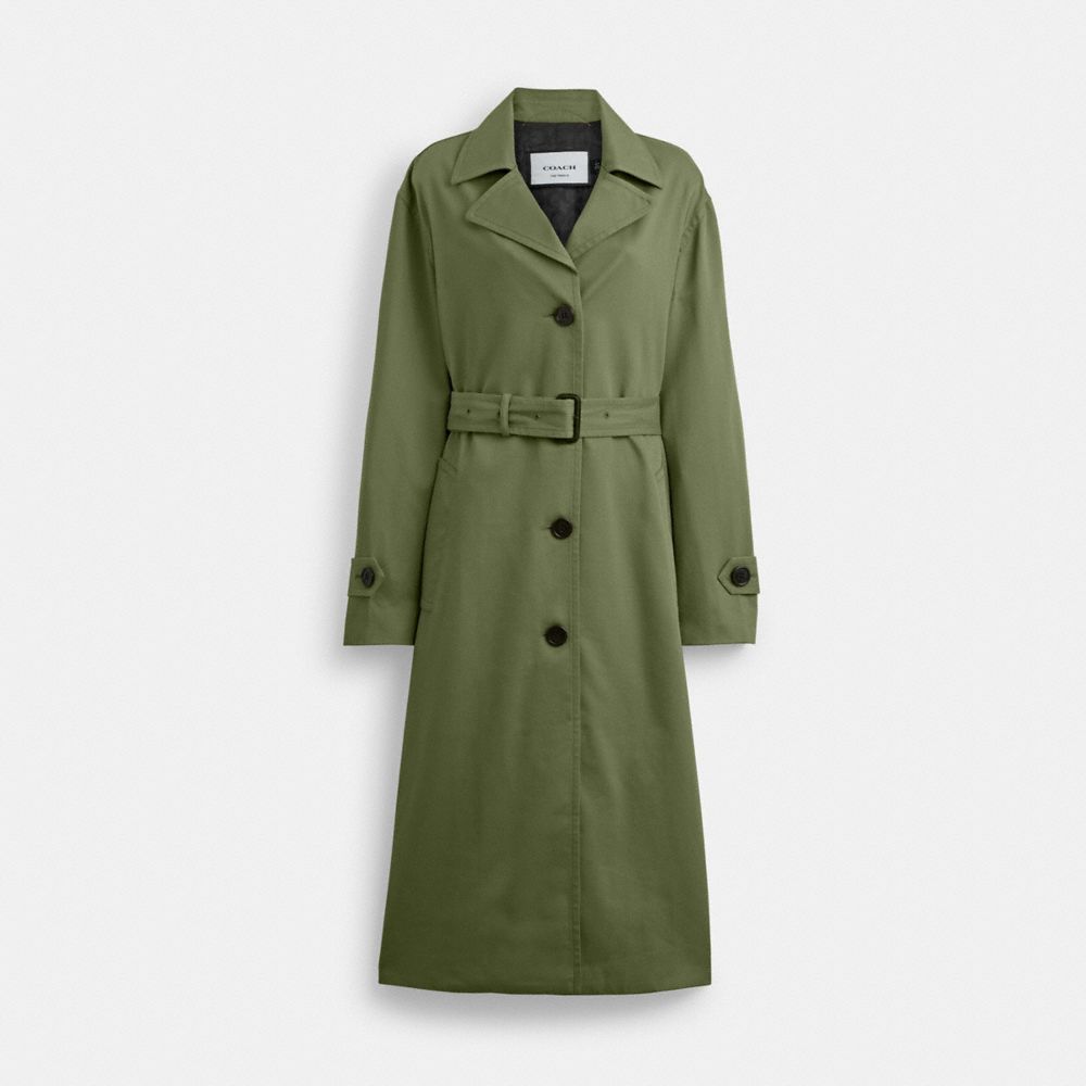 Coach Oversized Trench Coat Jassen Dames Groen | ES4357168