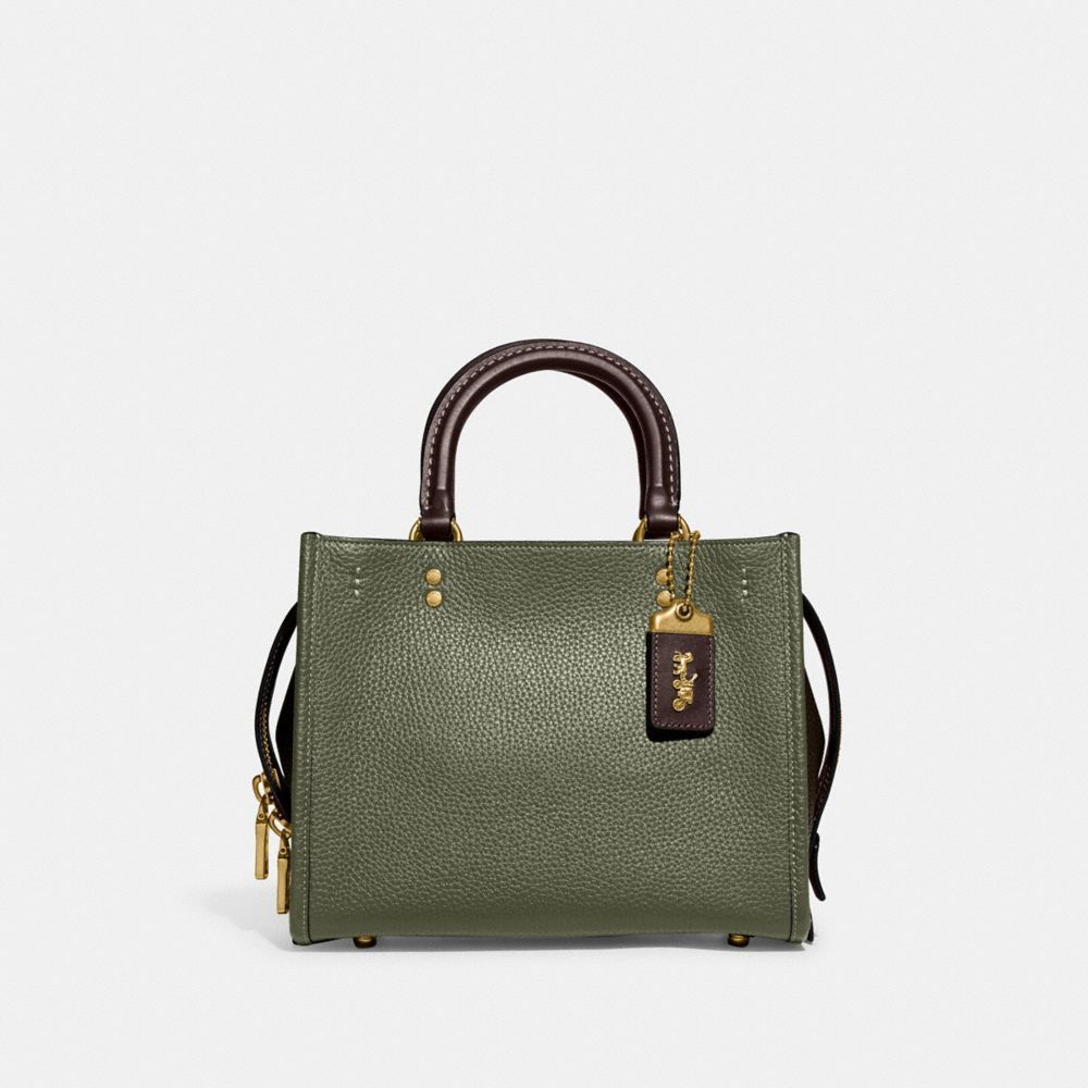 Coach Rogue Bag 25 In Regenerative Leather Schoudertassen Dames Groen Gekleurd | XZ6029714