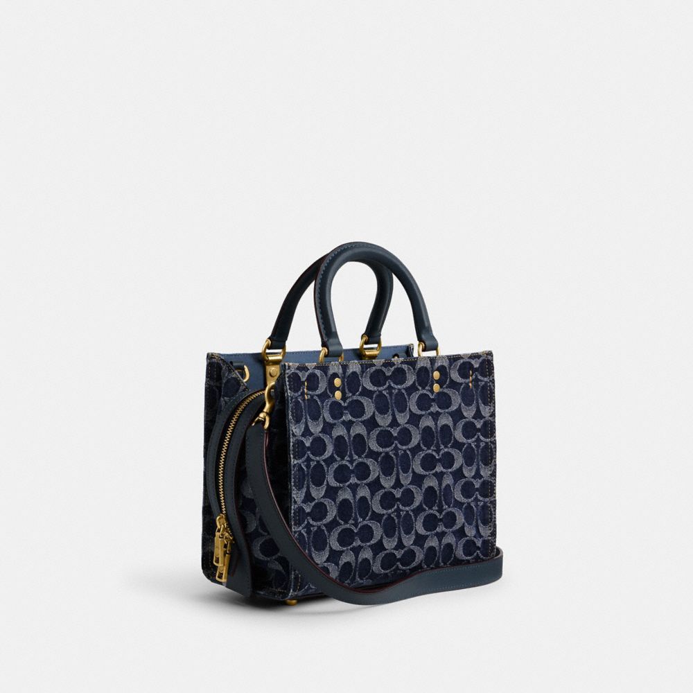 Coach Rogue Bag 25 In Signature Denim Boekentas Dames Blauw | KN9236401