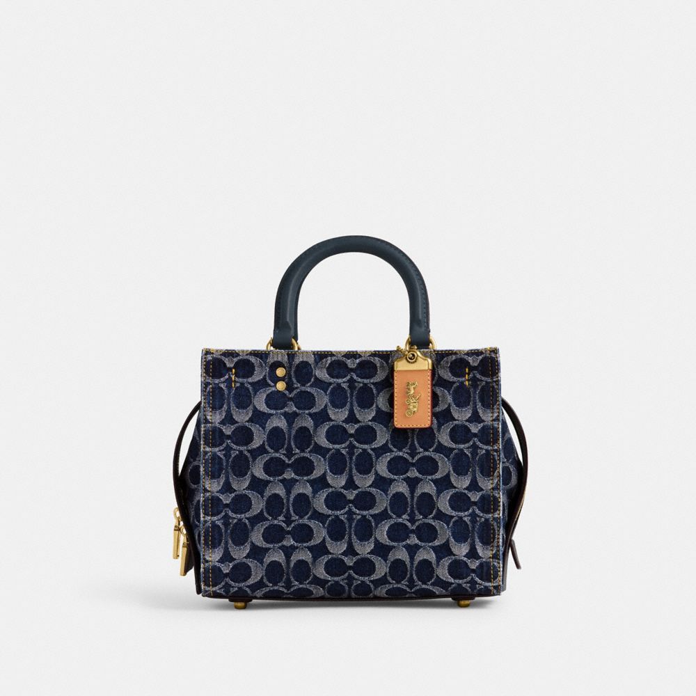 Coach Rogue Bag 25 In Signature Denim Boekentas Dames Blauw | KN9236401