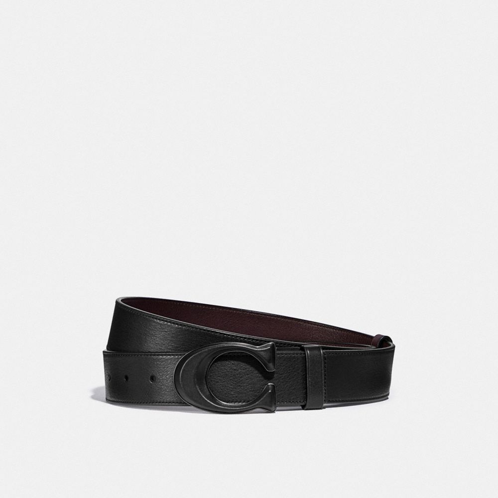 Coach Signature Buckle Cut To Size Reversible Belt, 38 Mm Riemen Heren Zwart | YH2506974