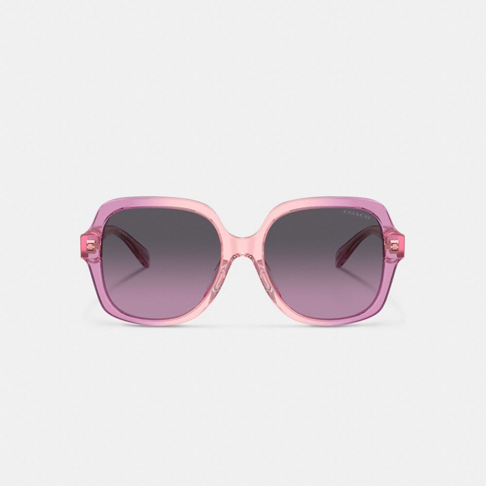 Coach Signature Ombre Oversized Square Sunglasses Brillen Dames Roze Paars | IX2947610