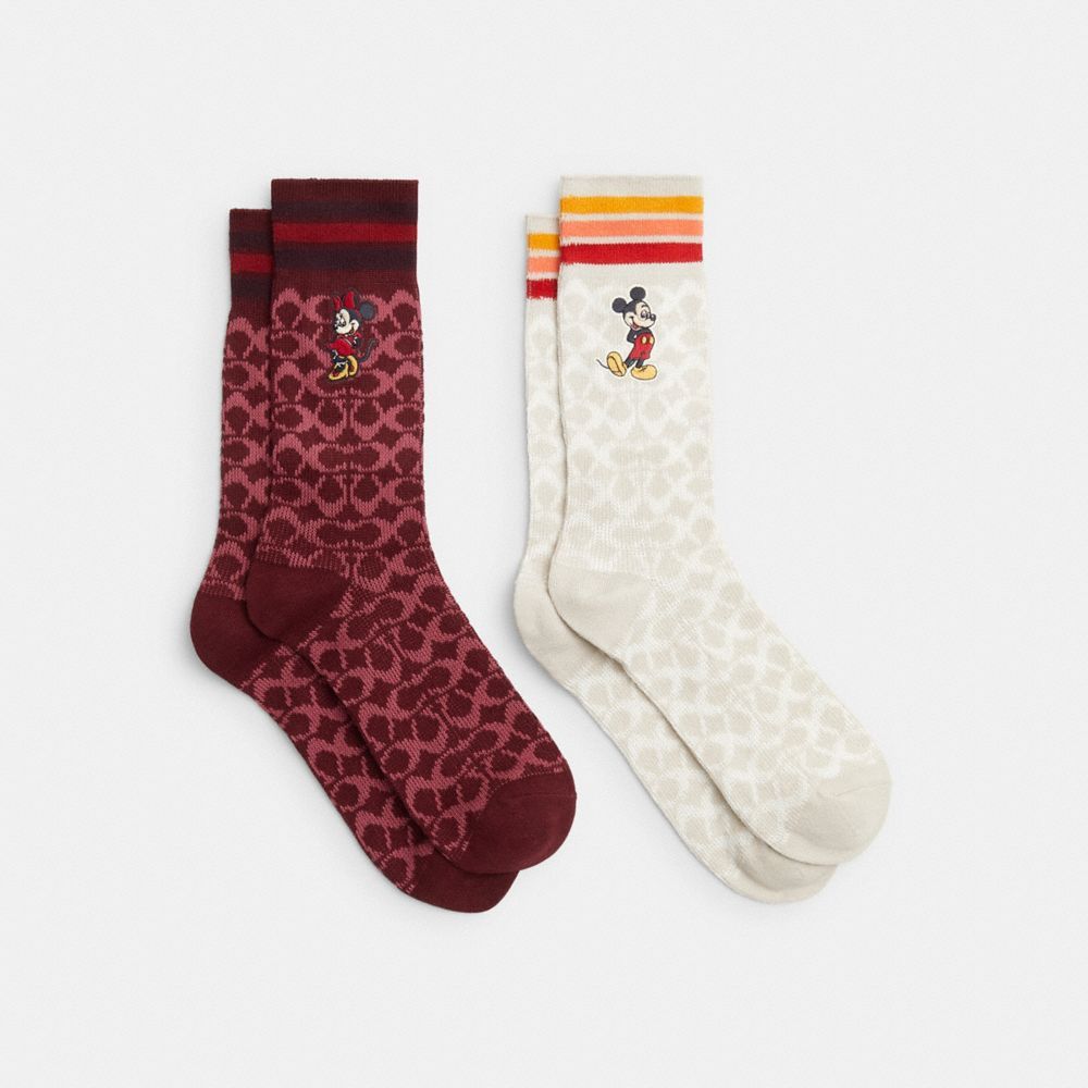 Coach Signature Socks Pack Sokken Dames Bordeaux | HF7518294