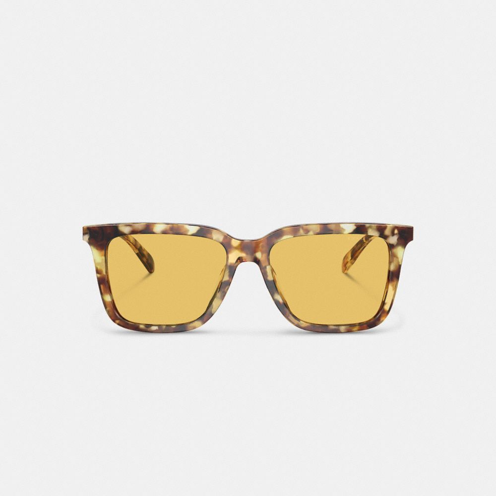 Coach Signature Square Sunglasses Zonnebril Heren Oranje | OT3496728