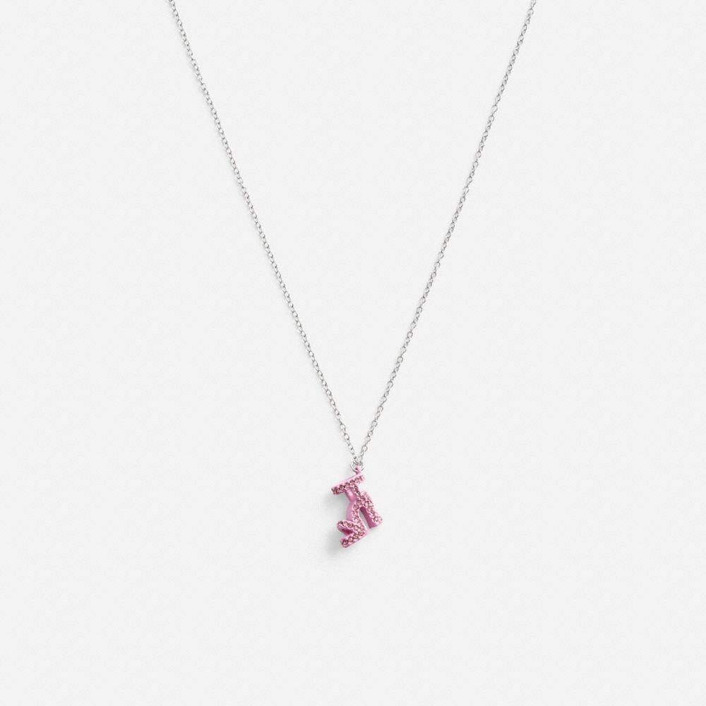 Coach Stiletto Pendant Necklace Sieraden Dames Zilver Roze | WM9651423