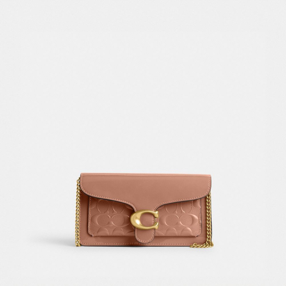 Coach Tabby Chain Clutch In Signature Leather Crossbodytassen Dames Gekleurd | SO3051782