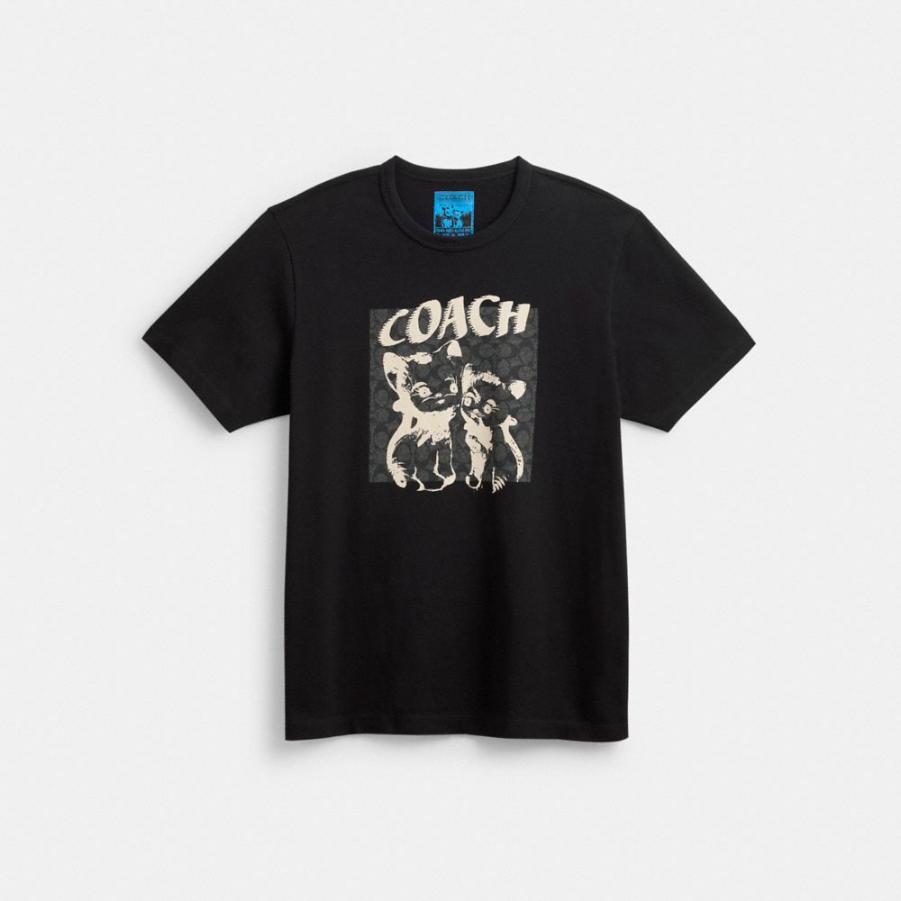 Coach The Lil Nas X Drop Signature Cats T Shirt Topjes Heren Zwart | MQ1574092