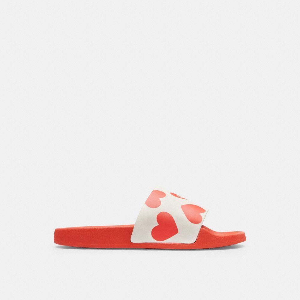 Coach Udele Sport Slide With Valentine's Print Sandalen Dames Rood | YW8061259