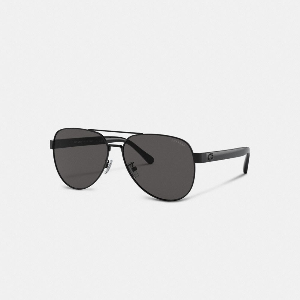 Coach Wire Frame Pilot Sunglasses Zonnebril Heren Zwart | IR2153897