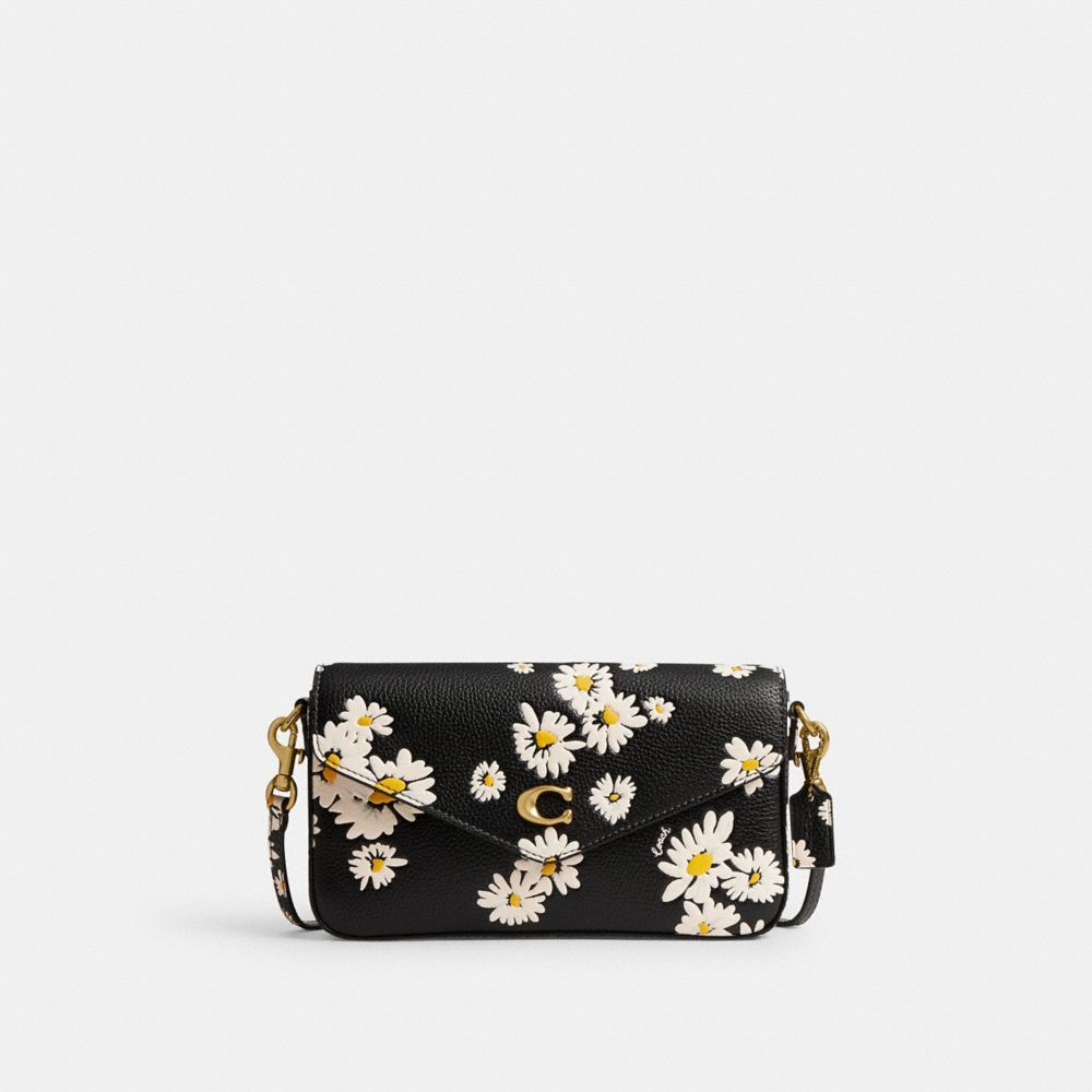 Coach Wyn Crossbody Bag With Floral Print Crossbodytassen Dames Zwart Gekleurd | PD4921703