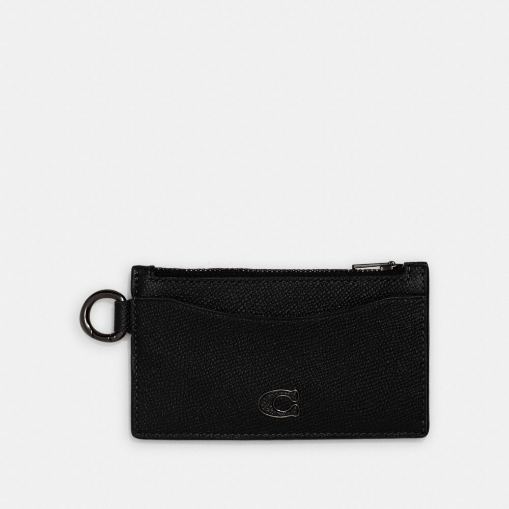 Coach Zip Card Case Kaartenhoes Dames Zwart | XK7839204